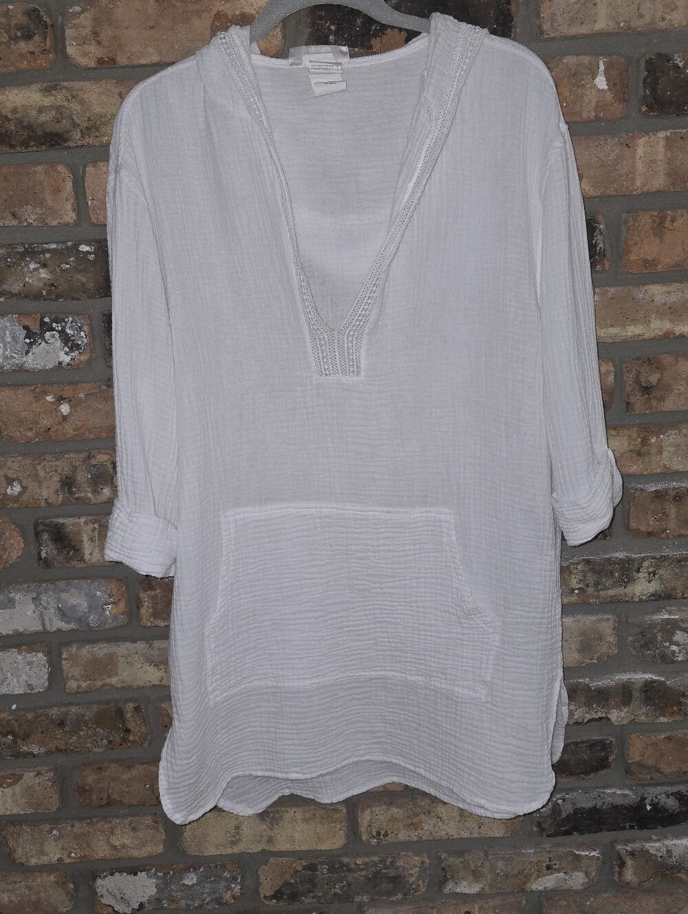 La Blanca White Textured Gauze Tunic Beach Cover Up